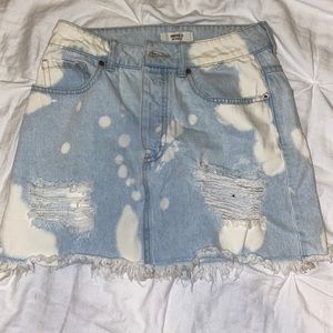 Bleached Jean skirt